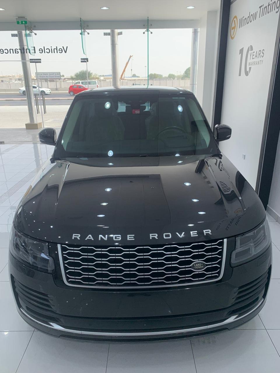 Automotive window film installation on Range Rover — Solar Gard