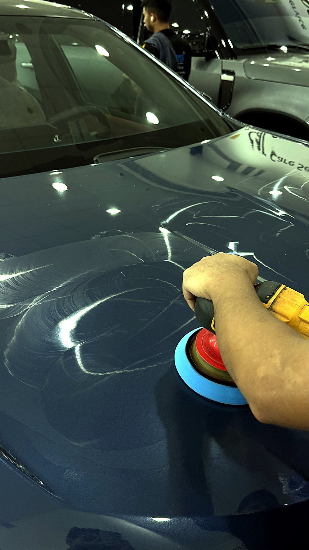 Machine polishing close-up — swirl and scratch removal, Shamil Trading